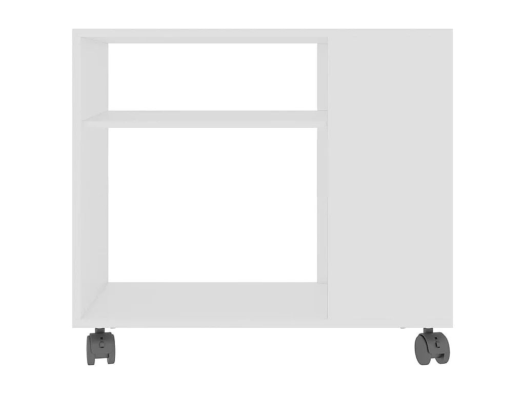 Bijzettafel 70x35x60,5 cm bewerkt hout wit