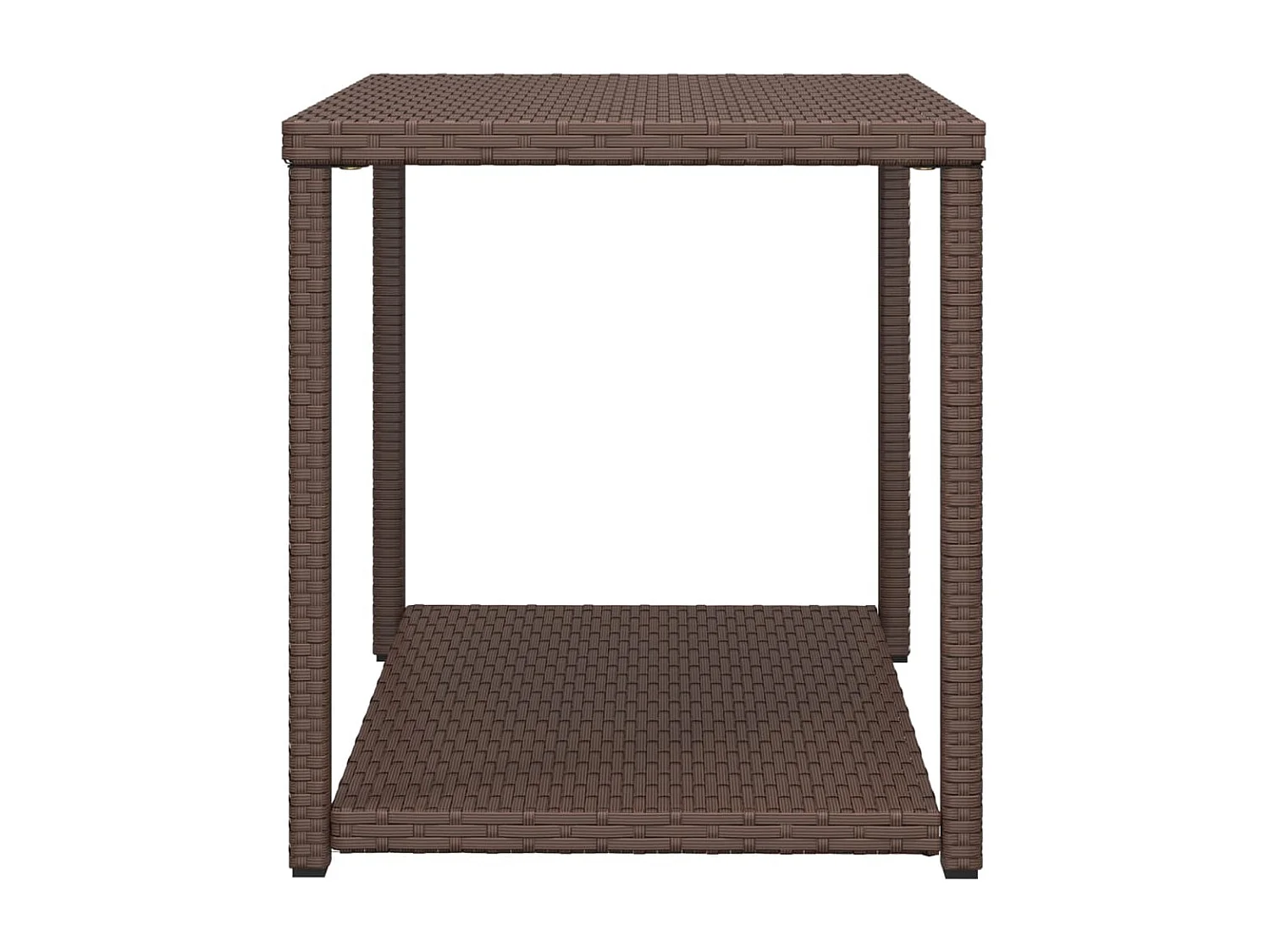 Bijzettafel 55x45x49 cm poly rattan bruin