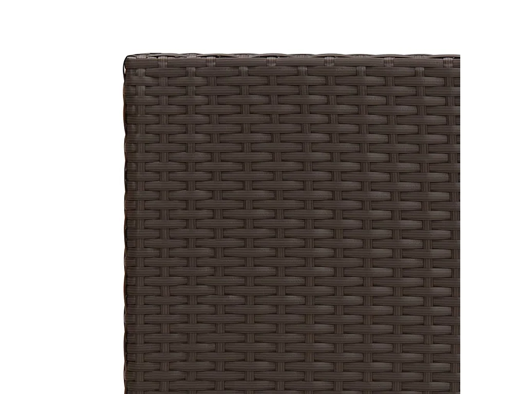 Bijzettafel 55x45x49 cm poly rattan bruin