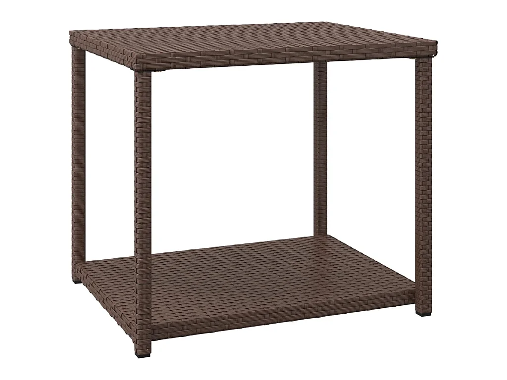 Tavolino Marrone 55x45x49 cm in Polyrattan