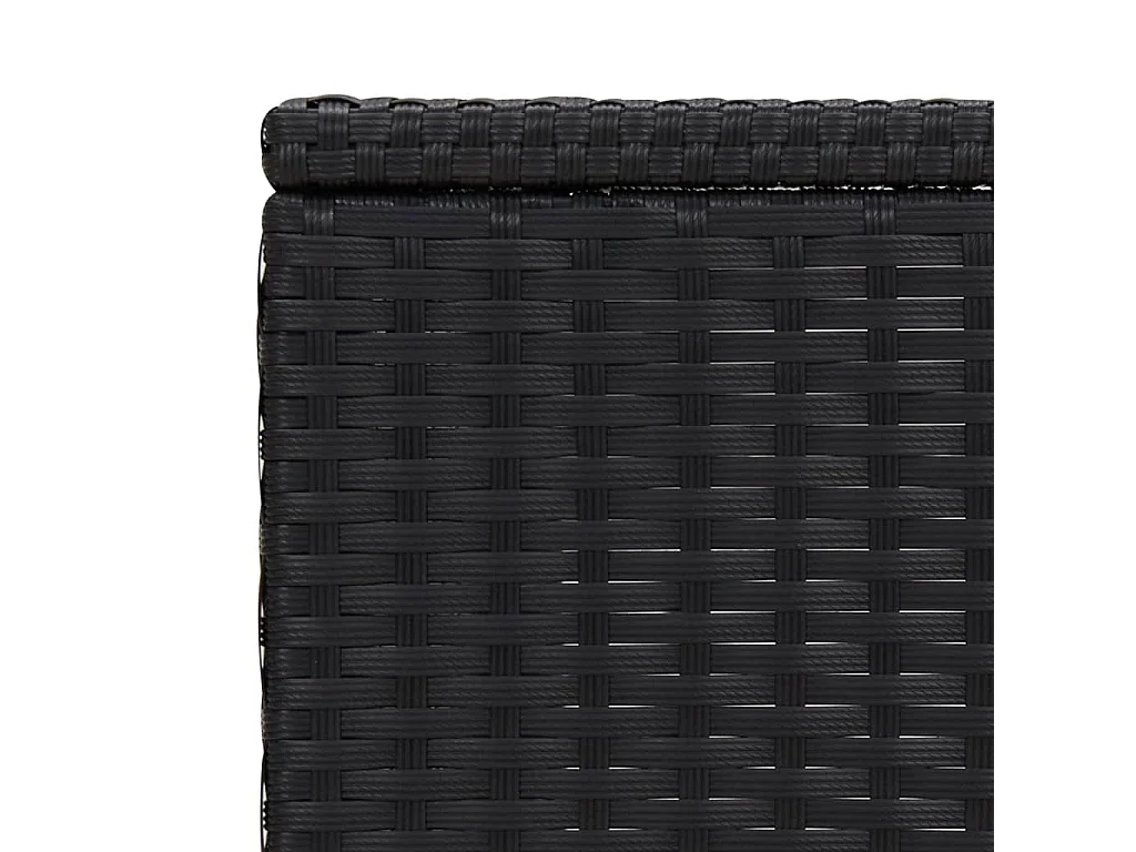 Tavolino a C Nero 40x35x60 cm in Polyrattan