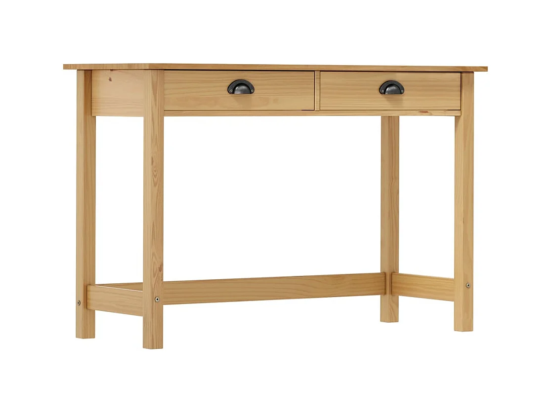 Table console Hill Range avec 2 tiroirs 110x45x74 cm Pin solide