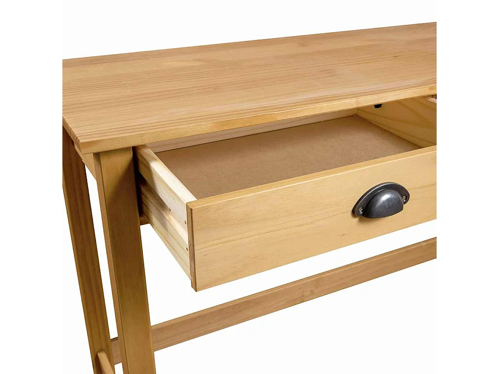 Consolle Hill con 2 Cassetti 110x45x74 cm in Massello di Pino