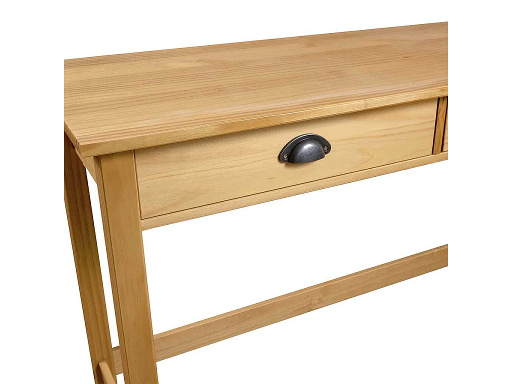 Consolle Hill con 2 Cassetti 110x45x74 cm in Massello di Pino
