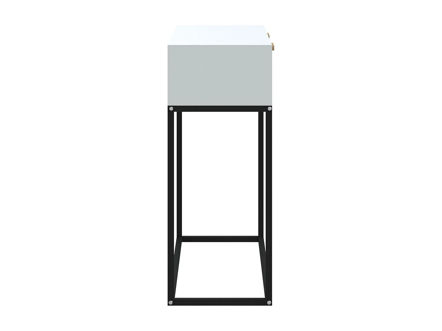 Wandtafel 80x30x75 cm bewerkt hout en ijzer wit