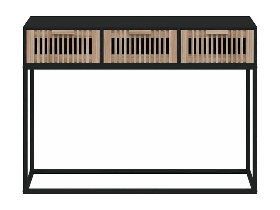 Konsolentisch Schwarz 105x30x75 cm Holzwerkstoff und Eisen