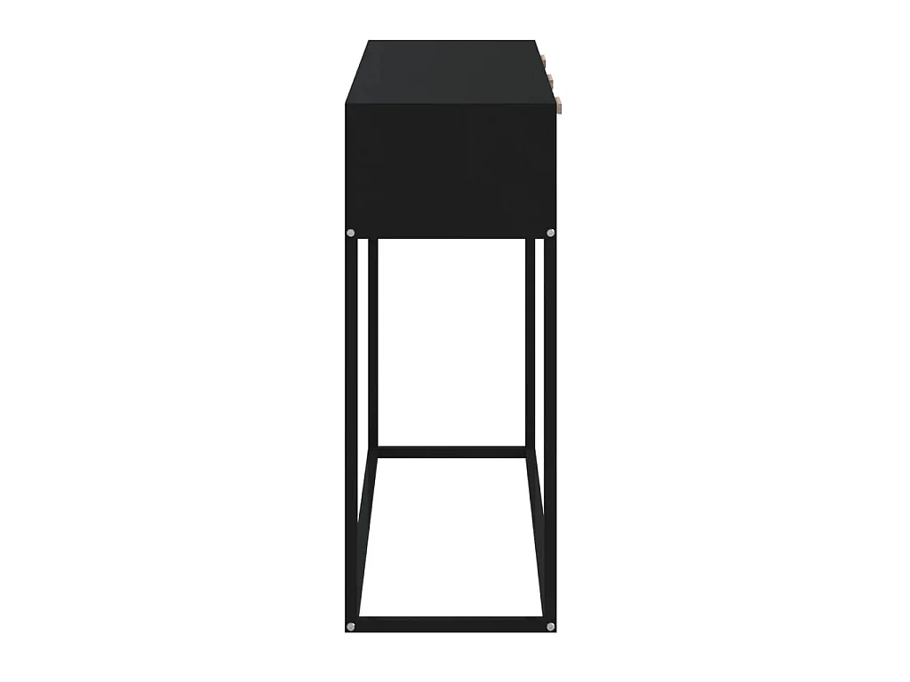 Mesa consola 105x30x75 cm derivados de madeira e ferro preto