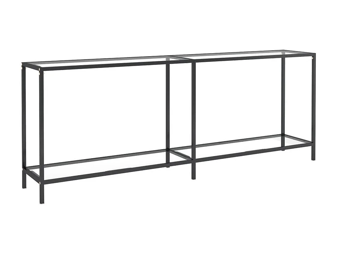 Tavolo Consolle Trasparente 200x35x75,5 cm in Vetro Temperato