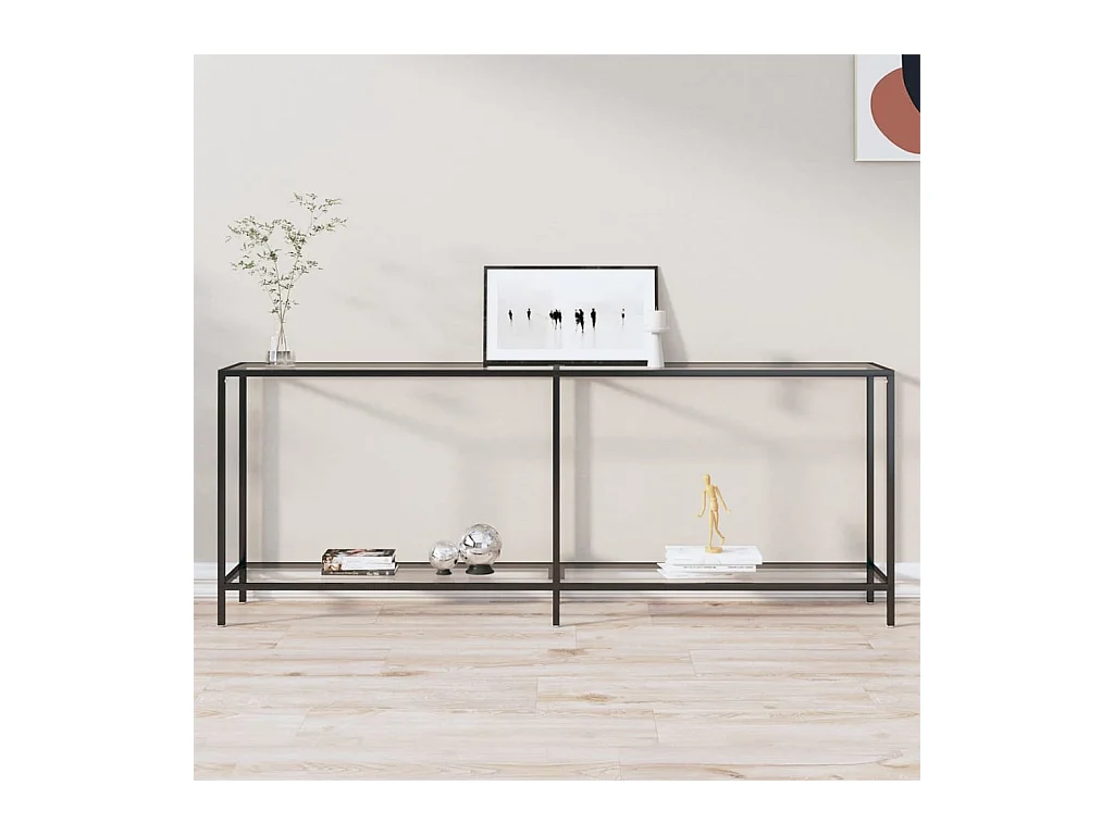 Table console Transparent 200x35x75,5 cm Verre trempé