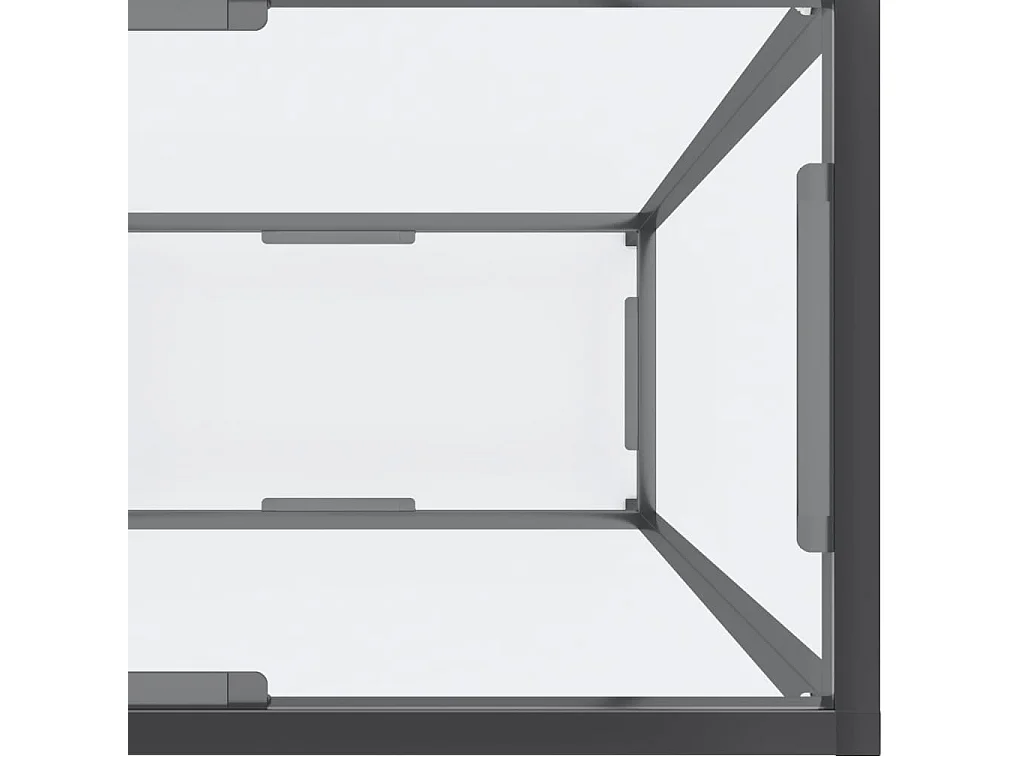 Table console Transparent 180x35x75,5 cm Verre trempé