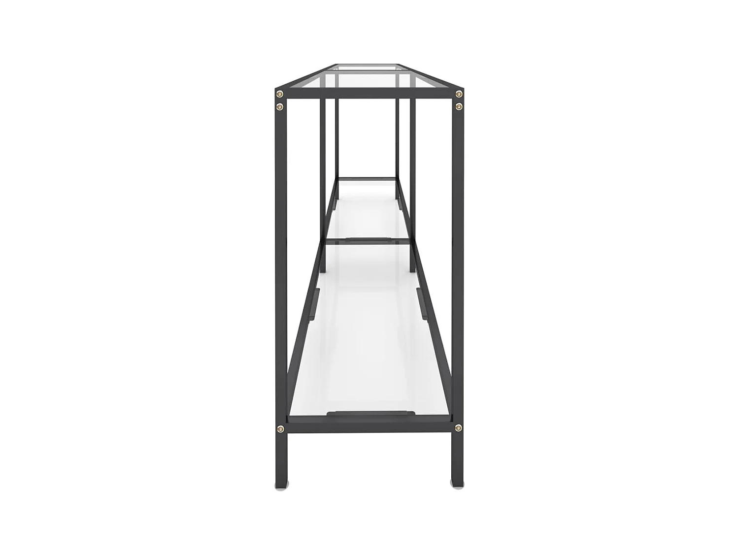 Wandtafel 180x35x75,5 cm gehard glas transparant