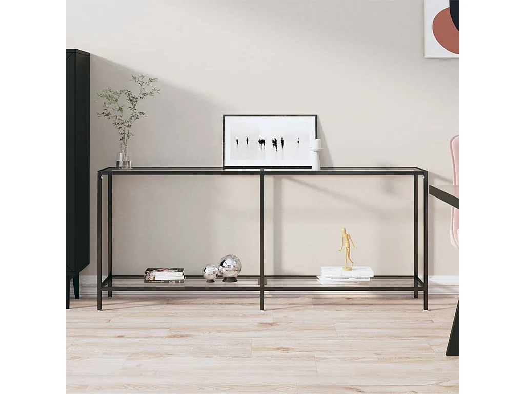 Table console Transparent 180x35x75,5 cm Verre trempé