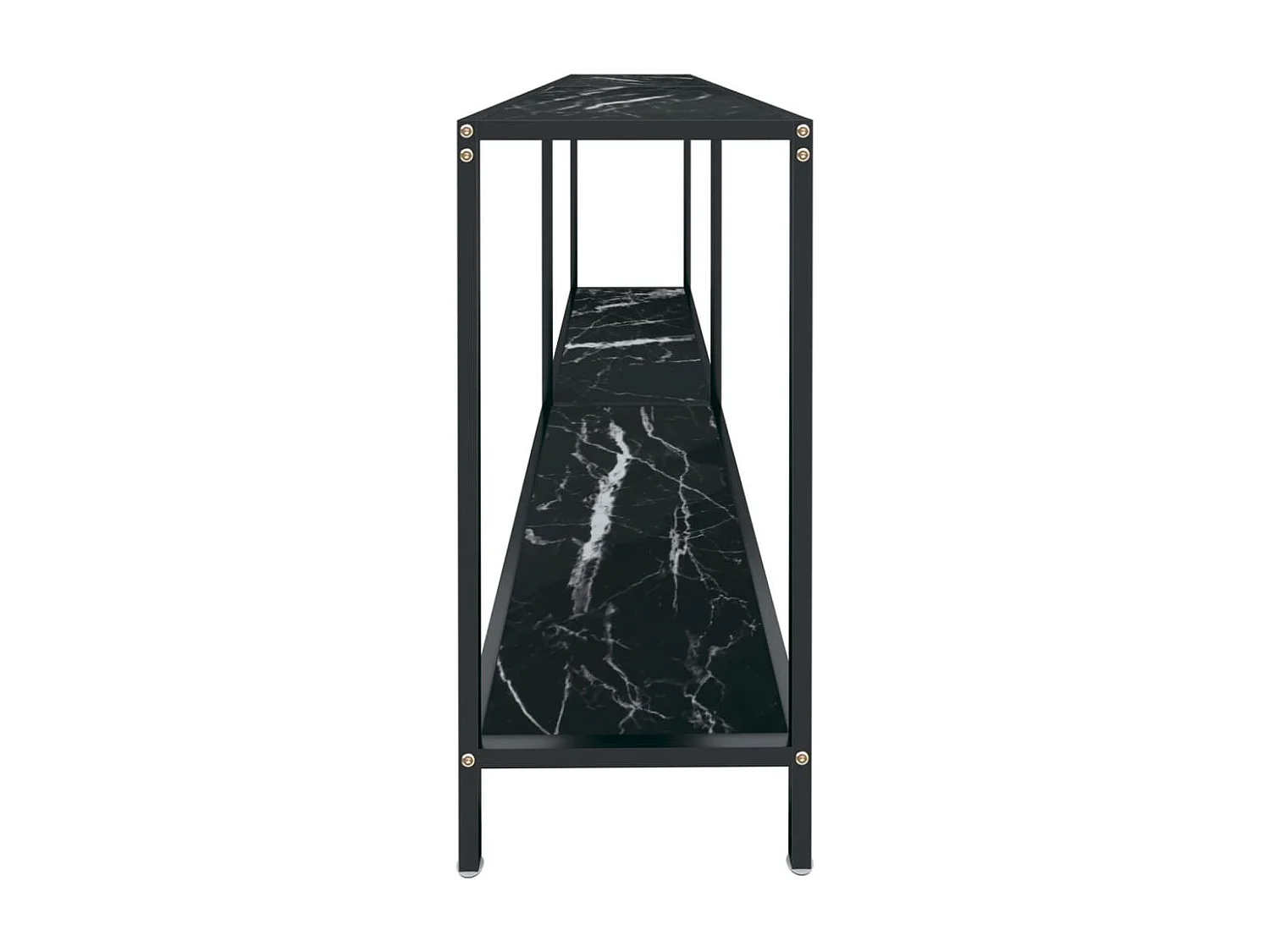 Wandtafel 180x35x75,5 cm gehard glas zwart