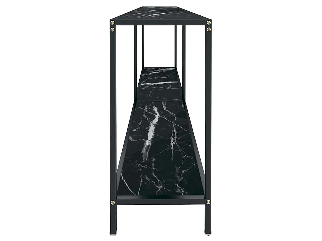 Table console Noir 180x35x75,5 cm Verre trempé