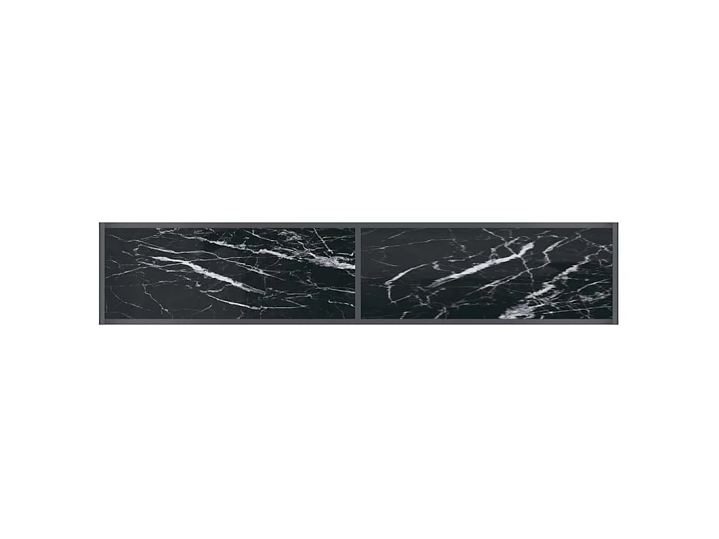 Table console Noir 180x35x75,5 cm Verre trempé