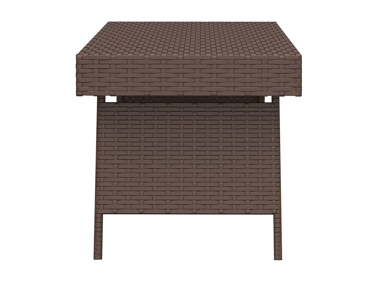 Mesa auxiliar plegable ratán sintético marrón 60x40x38 cm