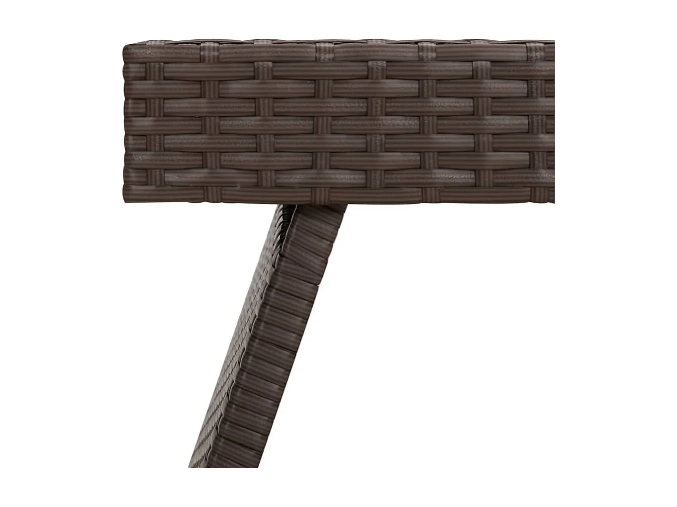 Mesa auxiliar plegable ratán sintético marrón 60x40x38 cm