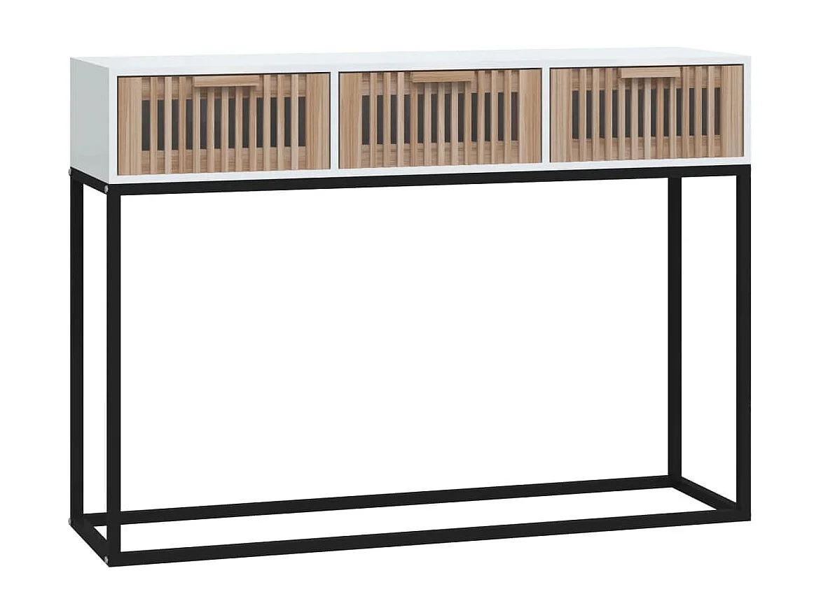 Konsolentisch Weiß 105x30x75 cm Holzwerkstoff und Eisen
