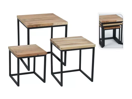 Kauf Unique H&S Collection Beistelltisch-Set 3-tlg. Teak