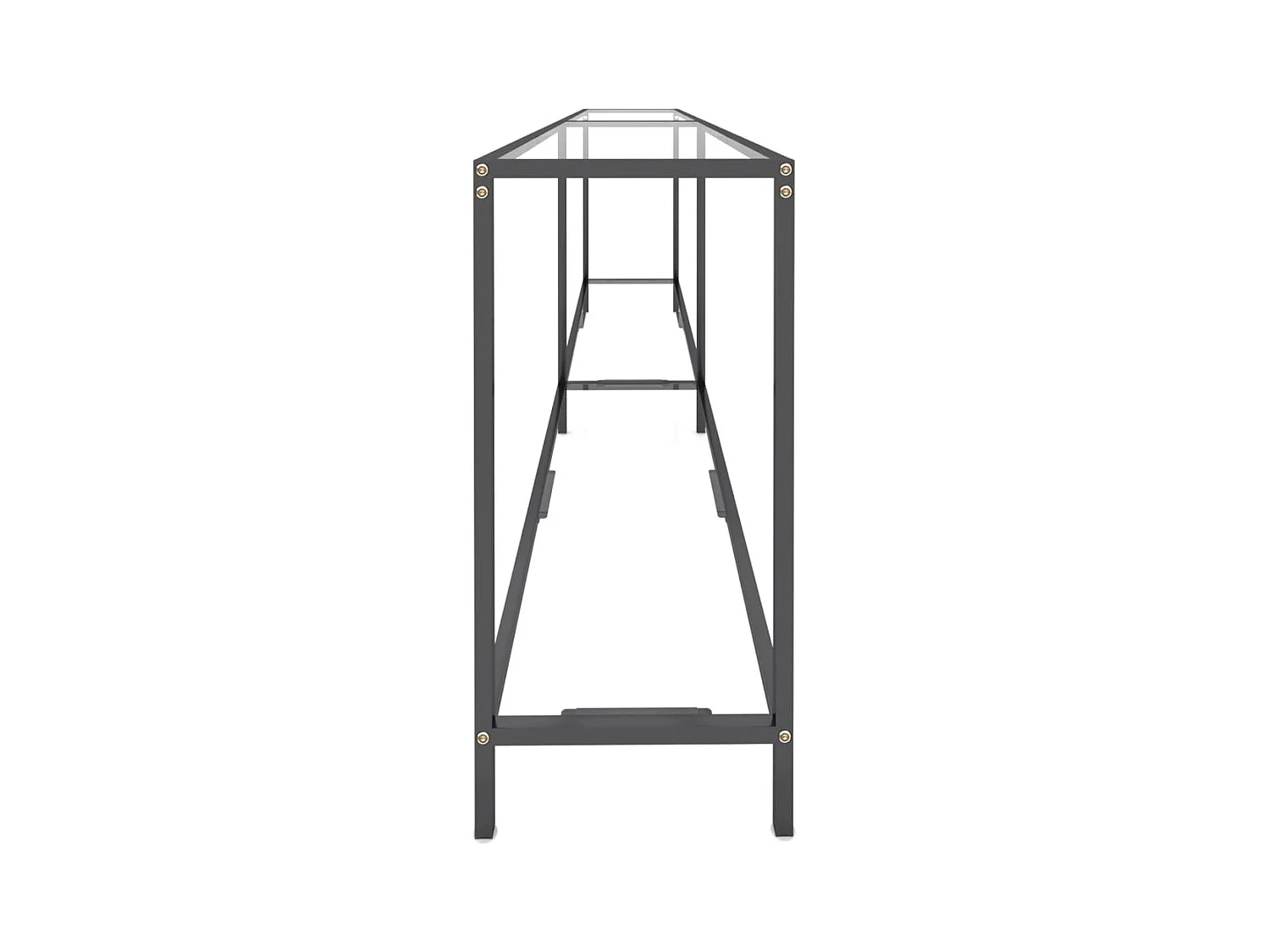 Wandtafel 220x35x75,5 cm gehard glas transparant