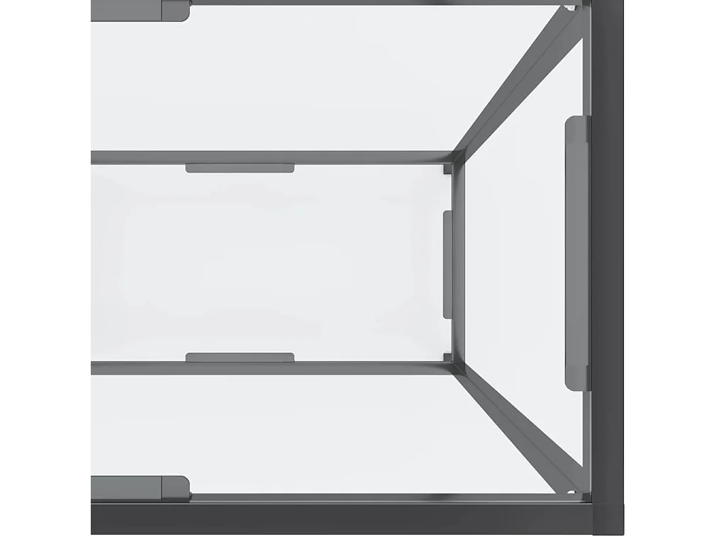 Wandtafel 220x35x75,5 cm gehard glas transparant