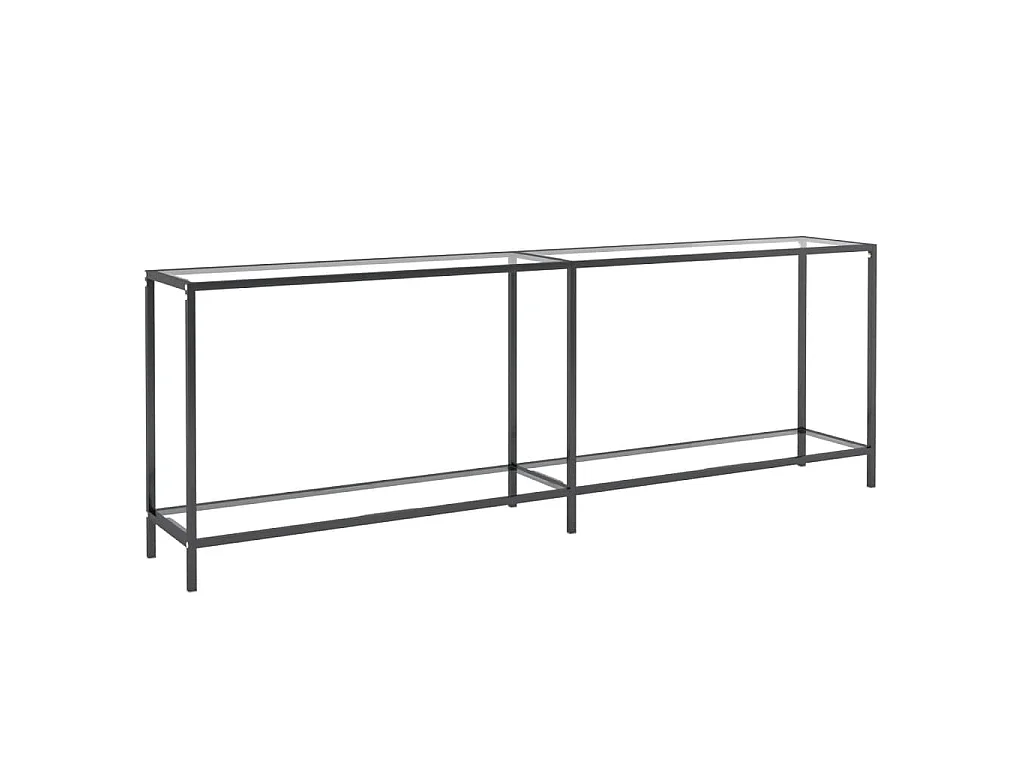 Mesa consola vidrio templado transparente 220x35x75,5 cm