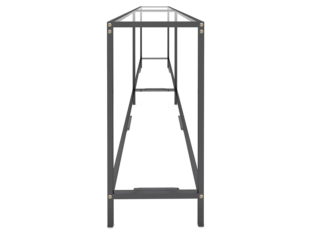 Mesa consola vidrio templado transparente 220x35x75,5 cm