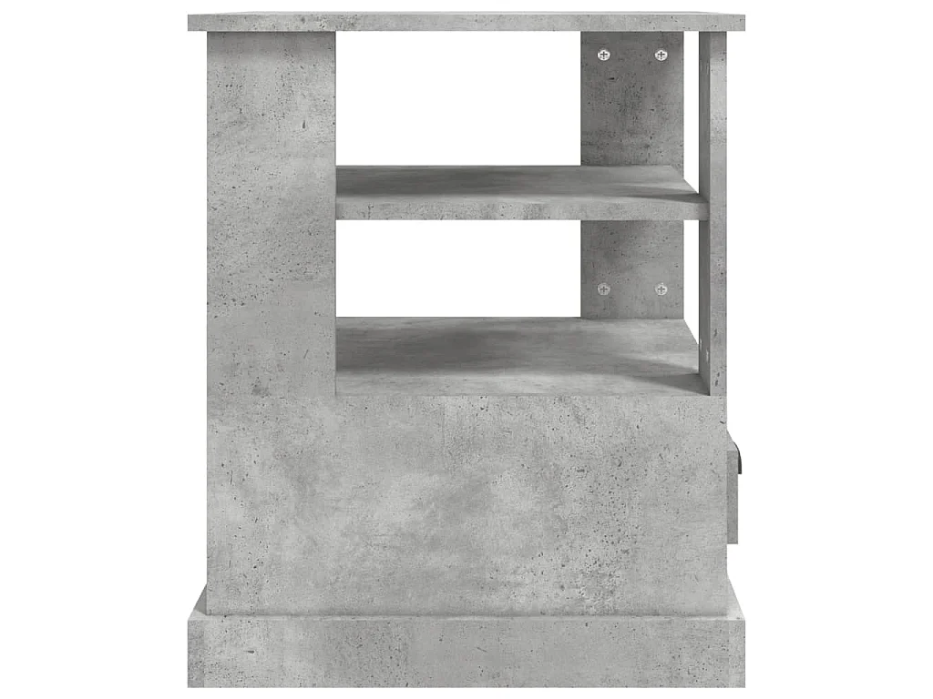 Mesa auxiliar madera contrachapada gris hormigón 50x50x60 cm