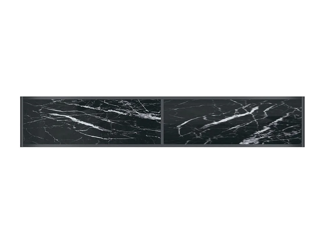 Konsolentisch Schwarz 200x35x75,5 cm Hartglas