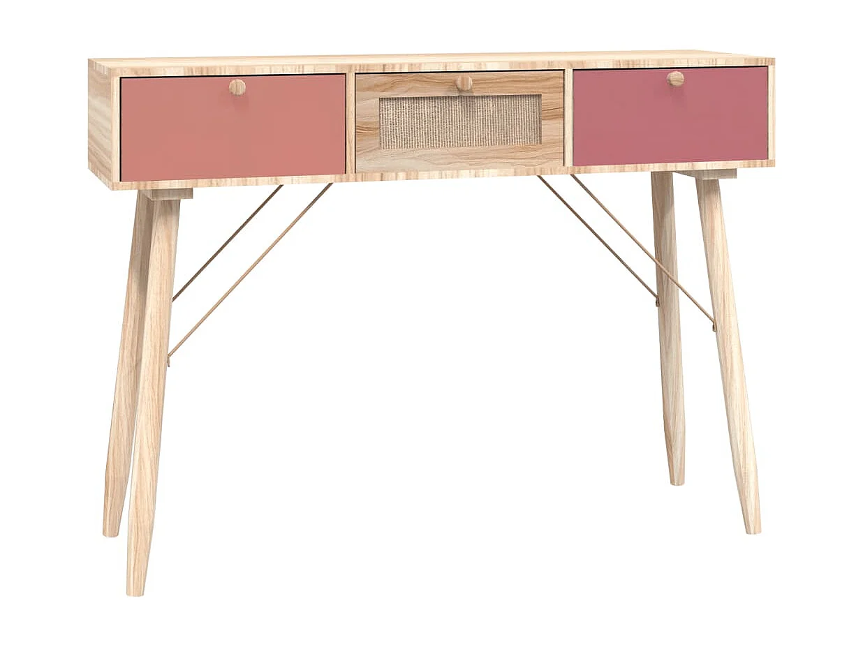 Table console avec tiroirs 105x30x75 cm bois d'ingénierie