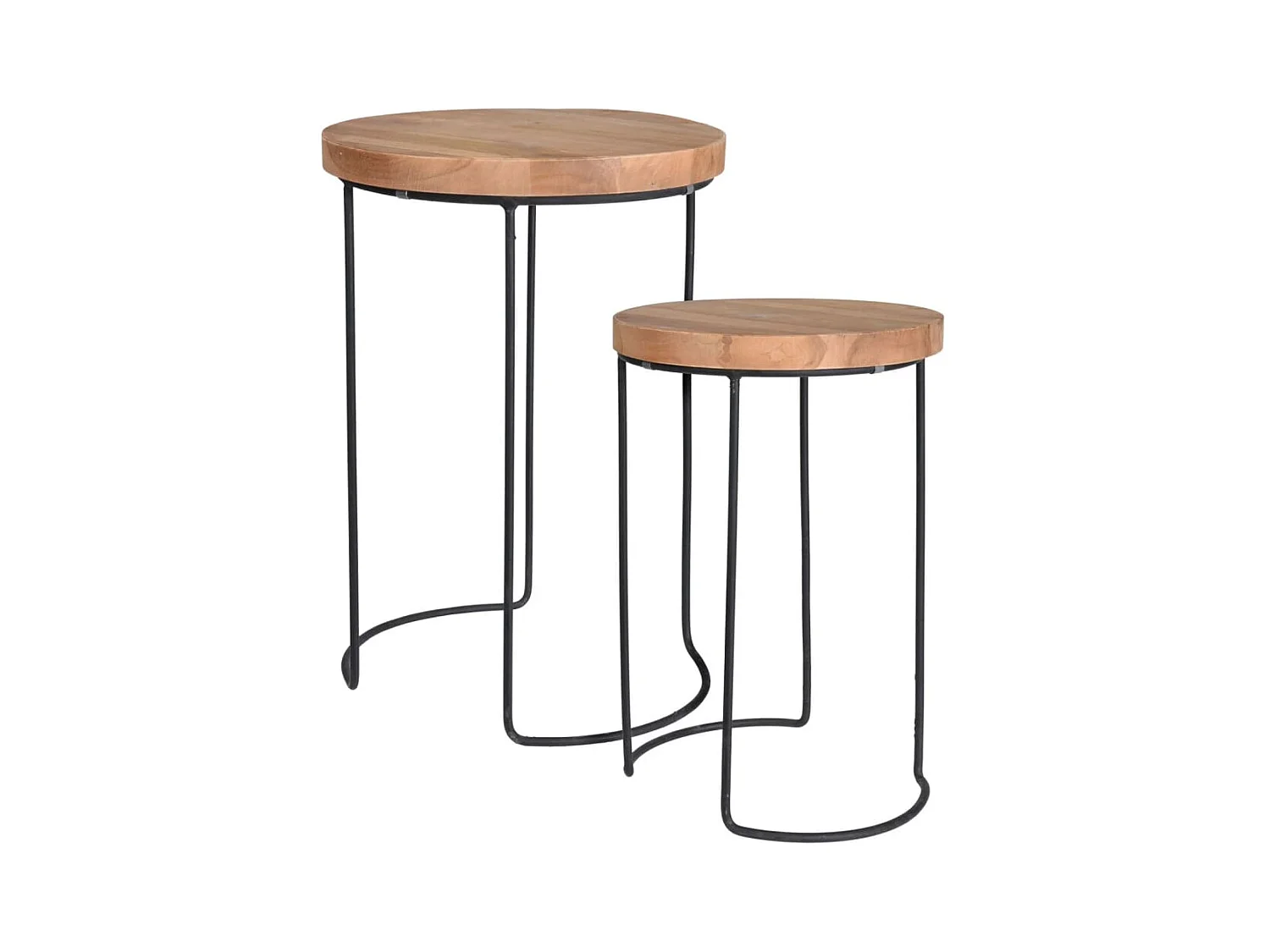 Ensemble de tables d'appoint 2 pcs Teck