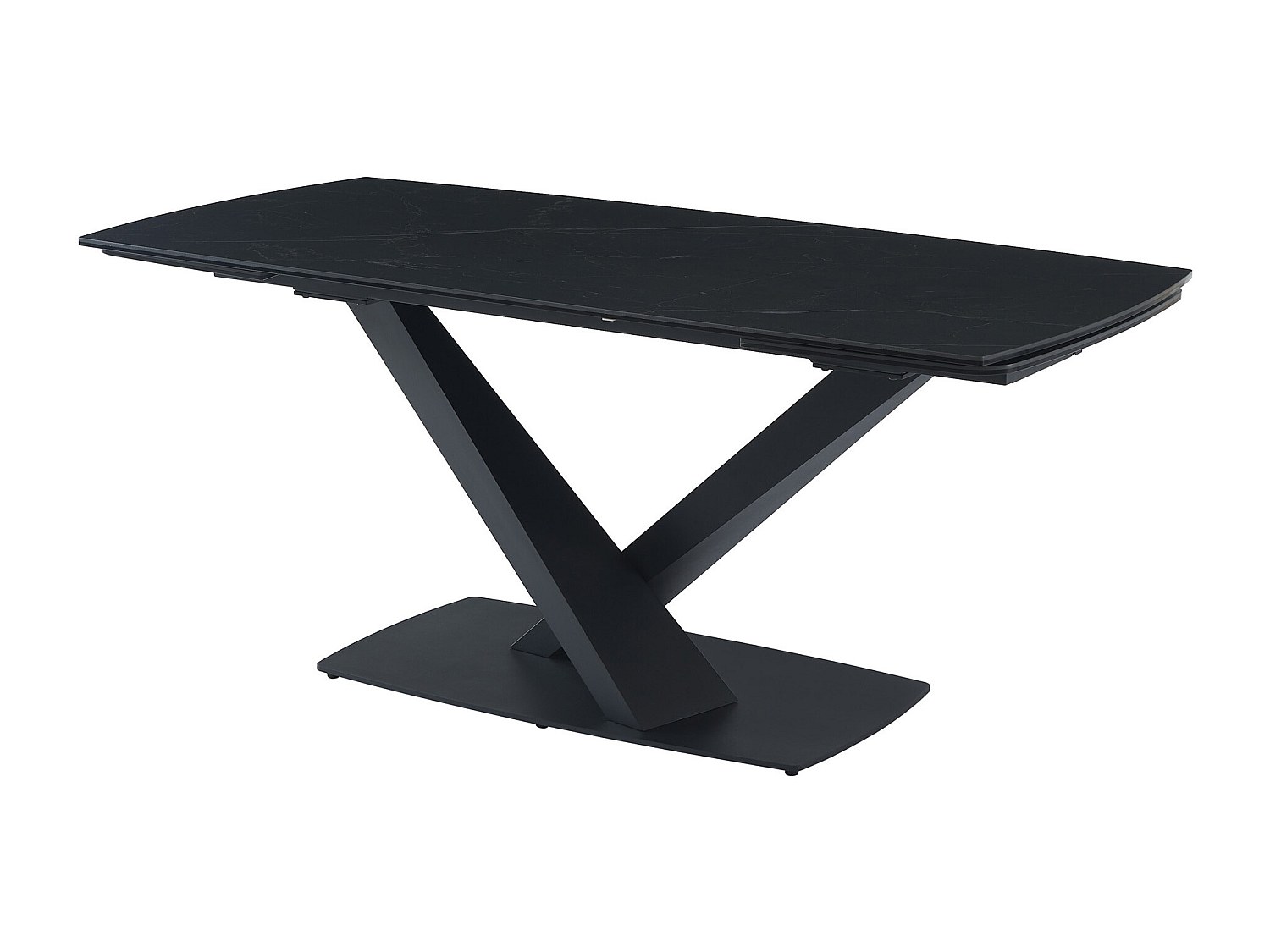 Esstisch ausziehbar - 6 bis 10 Personen - Sicherheitsglas, Keramik & Metall günstig online kaufen