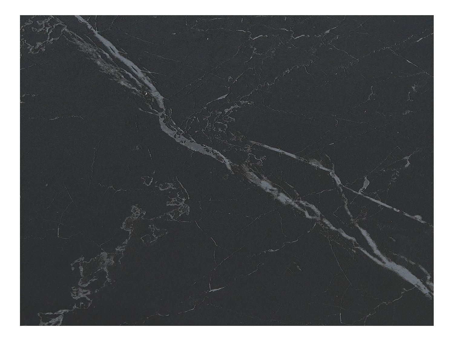 Mesa extensible de comedor para de 6 a 10 comensales en vidrio templado, cerámica y metal - Efecto mármol negro - LOZIPA de Pascal MORABITO