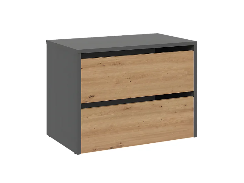 MONZ - Meuble à chaussures modulable - Dimensions 60x36x44 cm - 2 portes rabattables