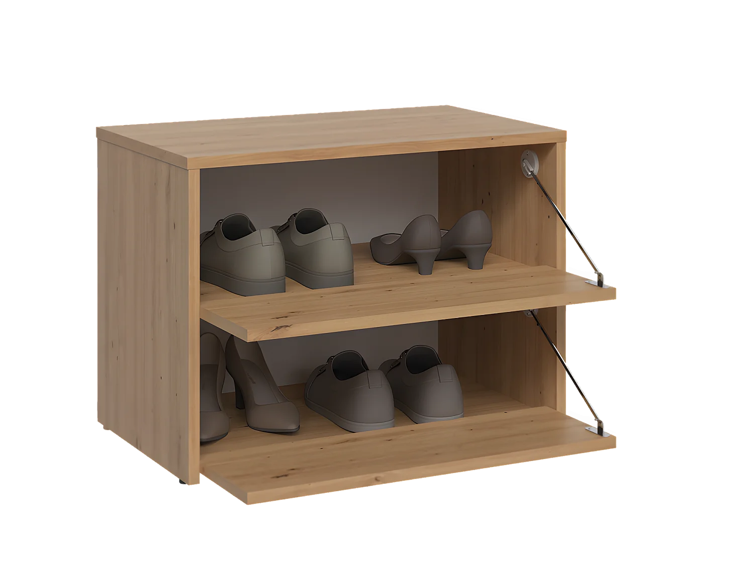 MONZ - Meuble à chaussures modulable - Dimensions 60x36x44 cm - 2 portes rabattables