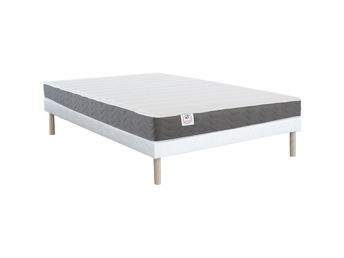 Schaumstoffmatratze-Bettgestell-Set - 140 x 190 cm - Memory Schaum und atmu günstig online kaufen