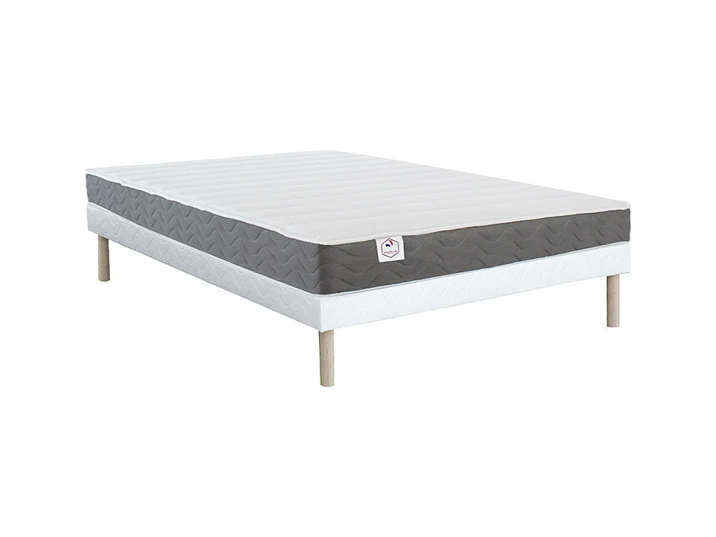 Ensemble 140 x 190 cm sommier + matelas mousse HD mémoire de forme et tissu 3D respirant ép.18cm - HEAVEN de YSMÉE