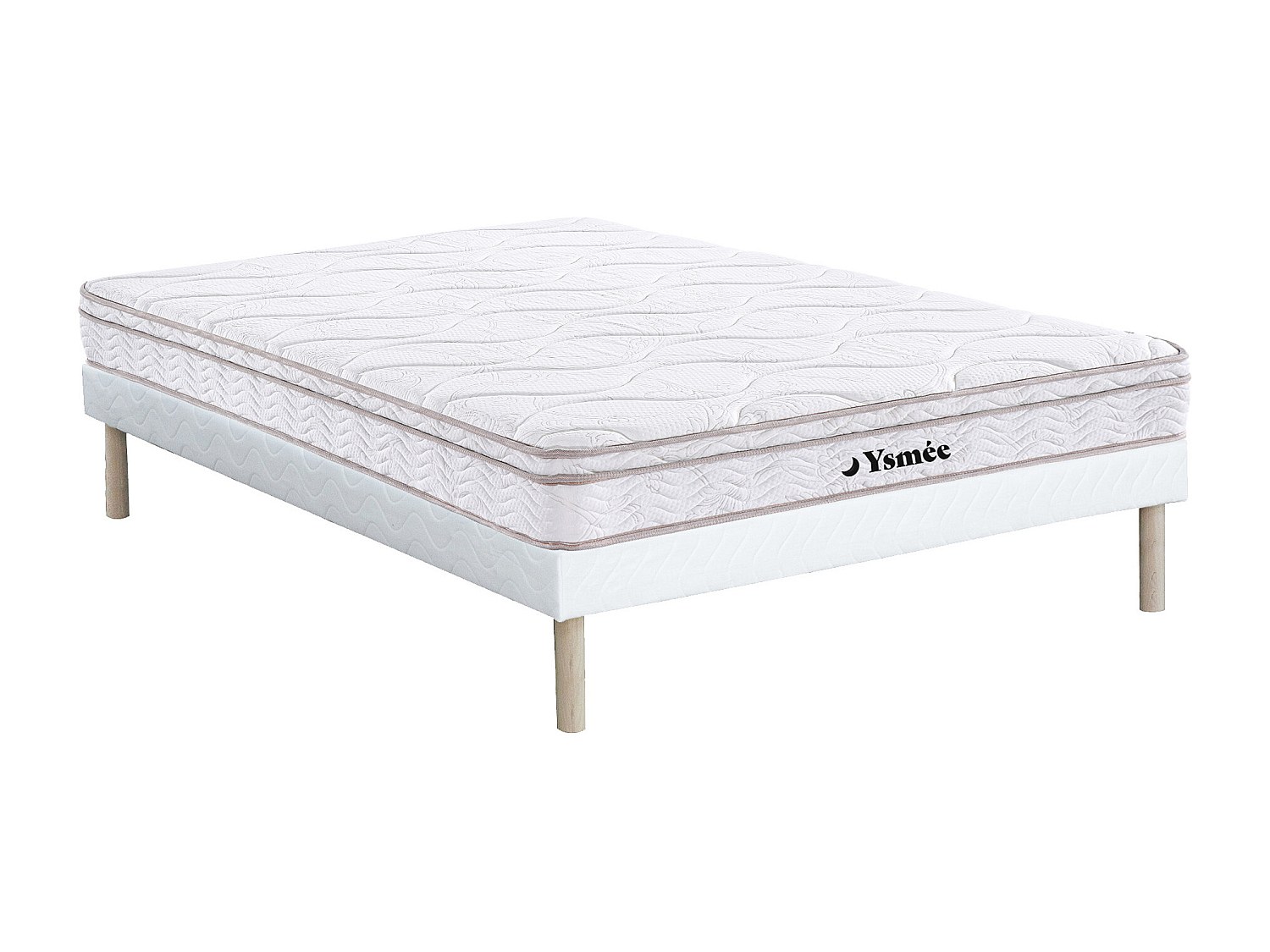 Federkernmatratze-Bettgestell-Set - 140 x 190 cm - 3 Zonen - Memory Schaum günstig online kaufen