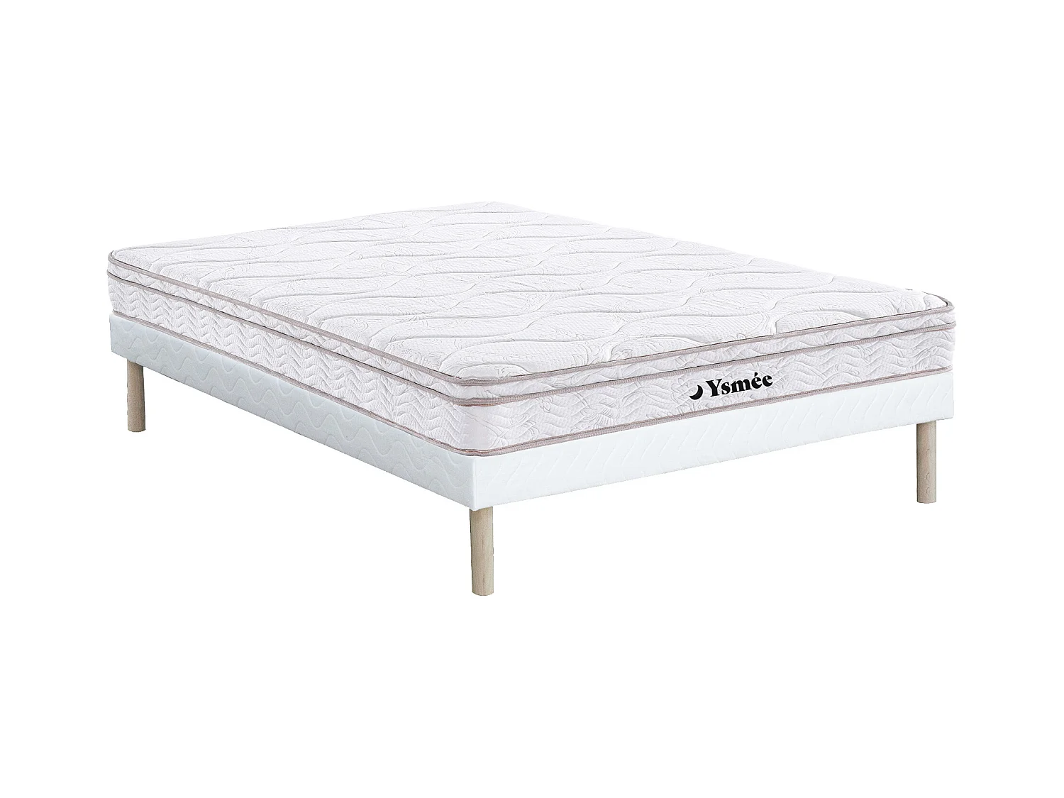 Set bedbodem + matras met veren met 3 zones WOLKENTANZ van MORGENGOLD - 160 x 200 cm