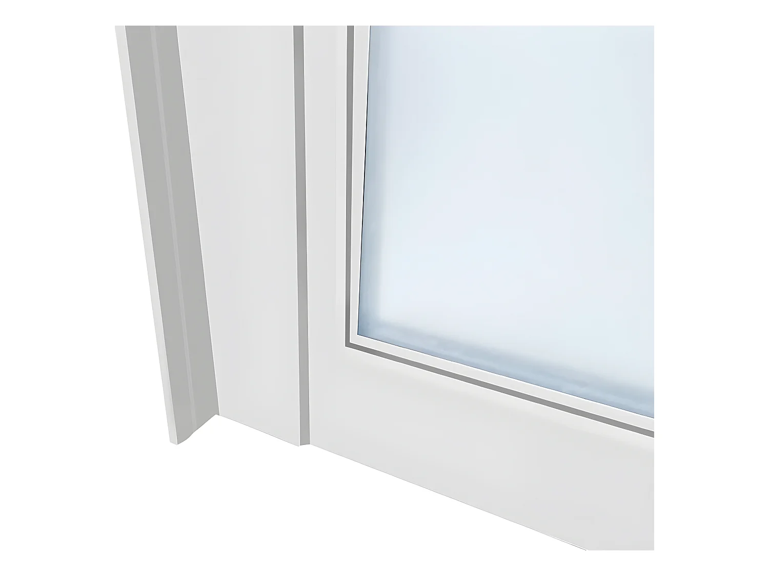 Termolakeret aluminium ateliervinduer - 60x105 cm - Hvid - BAYVIEW