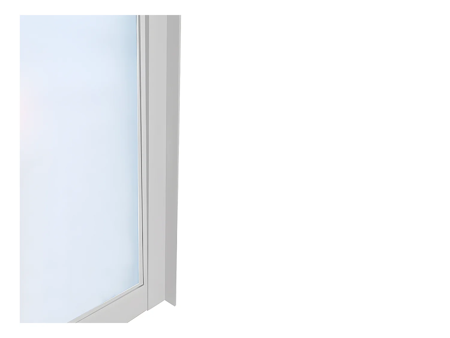 Termolakeret aluminium ateliervinduer - 60x105 cm - Hvid - BAYVIEW