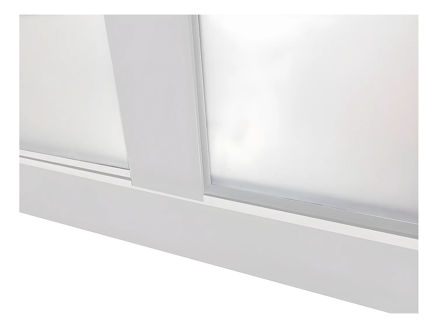 Termolakeret aluminium ateliervinduer - 60x105 cm - Hvid - BAYVIEW