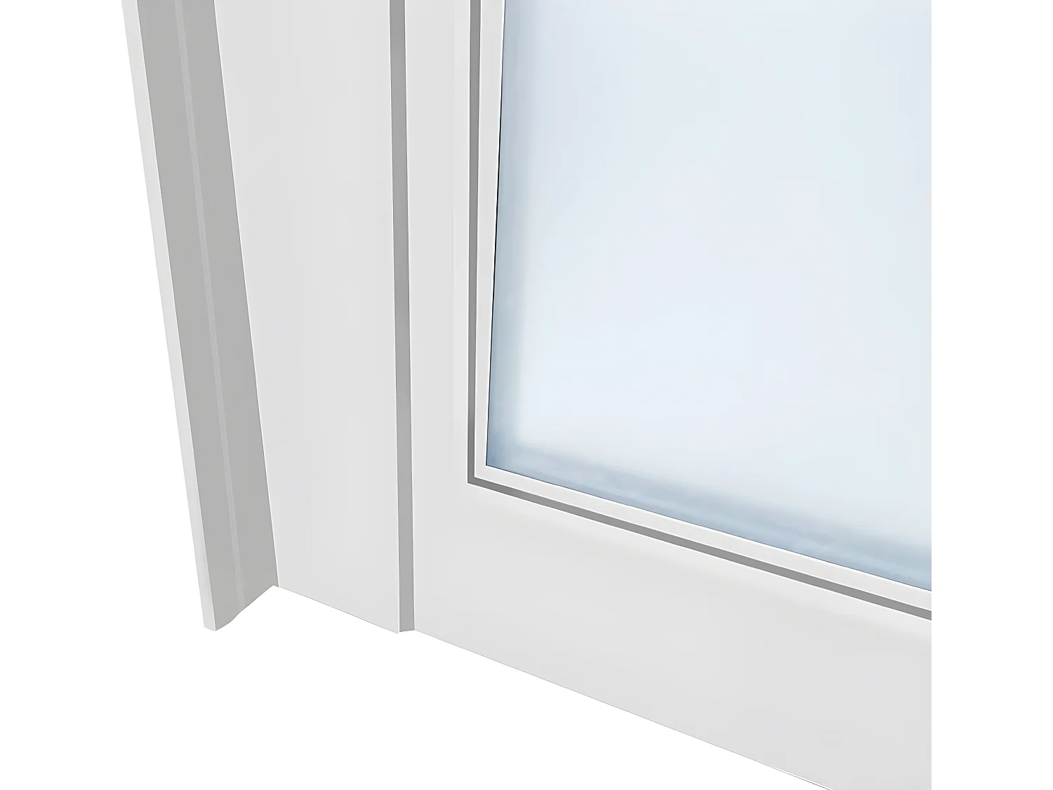 Verkstedsskillevegg i pulverlakkert aluminium - 60x105 cm - Hvit - BAYVIEW