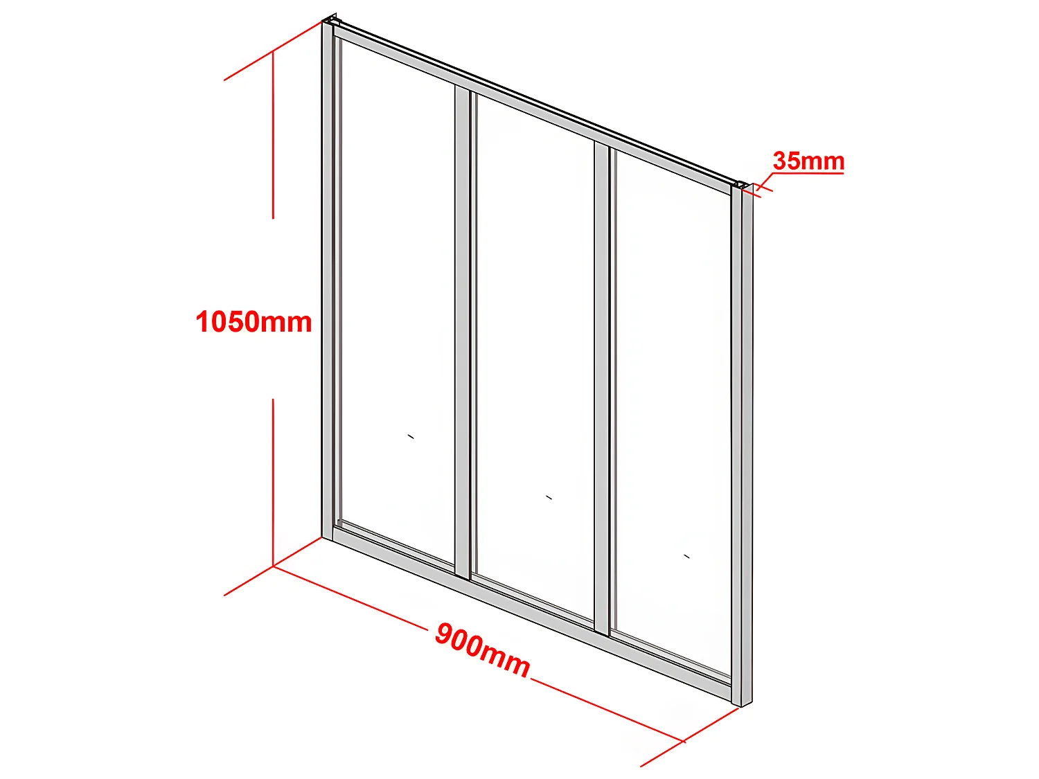 Verrière atelier en aluminium thermolaqué - 90x105 cm - Blanc - BAYVIEW