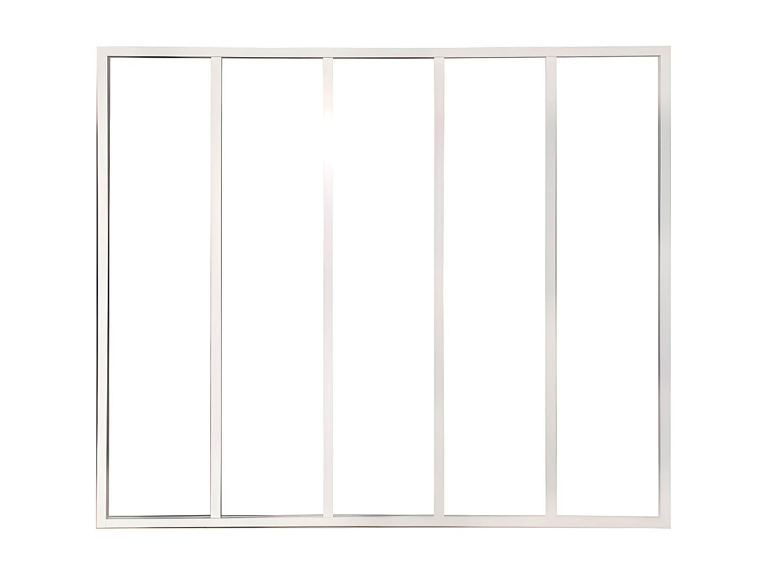 Divisória de atelier em alumínio termolacado branco de 150x105 cm - BAYVIEW