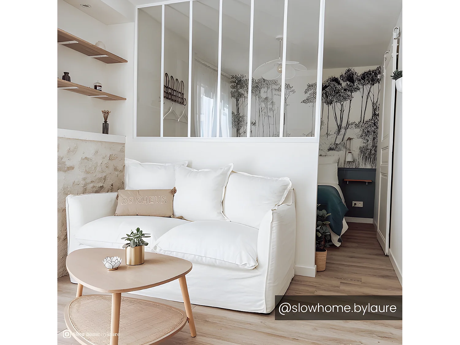 Cristalera atelier BAYVIEW de aluminio termolacado blanco - 180x105 cm