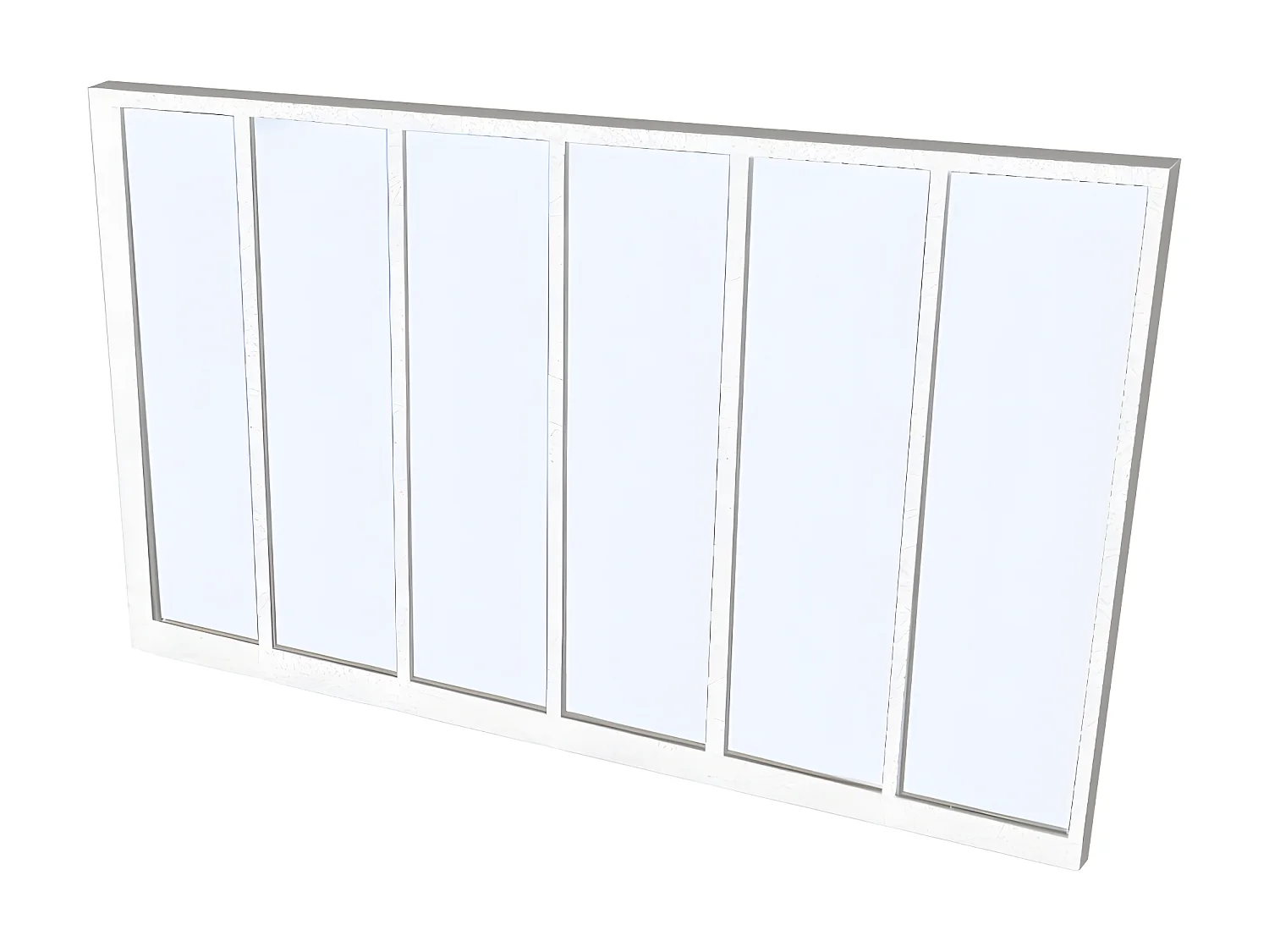 Vetrata stile industriale 180 x 105 cm in Alluminio termolaccato Bianco - BAYVIEW