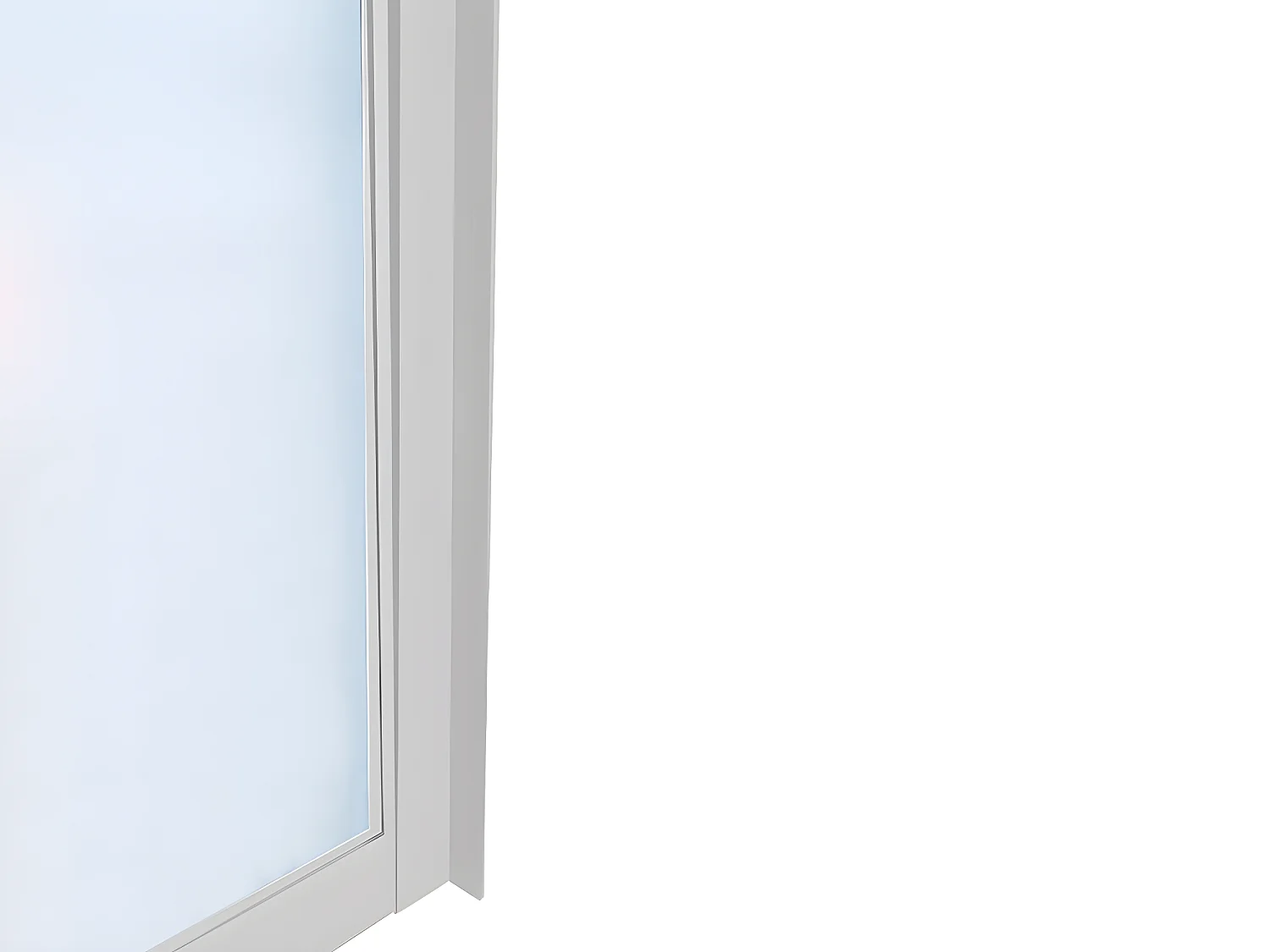 Vetrata stile industriale 180 x 105 cm in Alluminio termolaccato Bianco - BAYVIEW