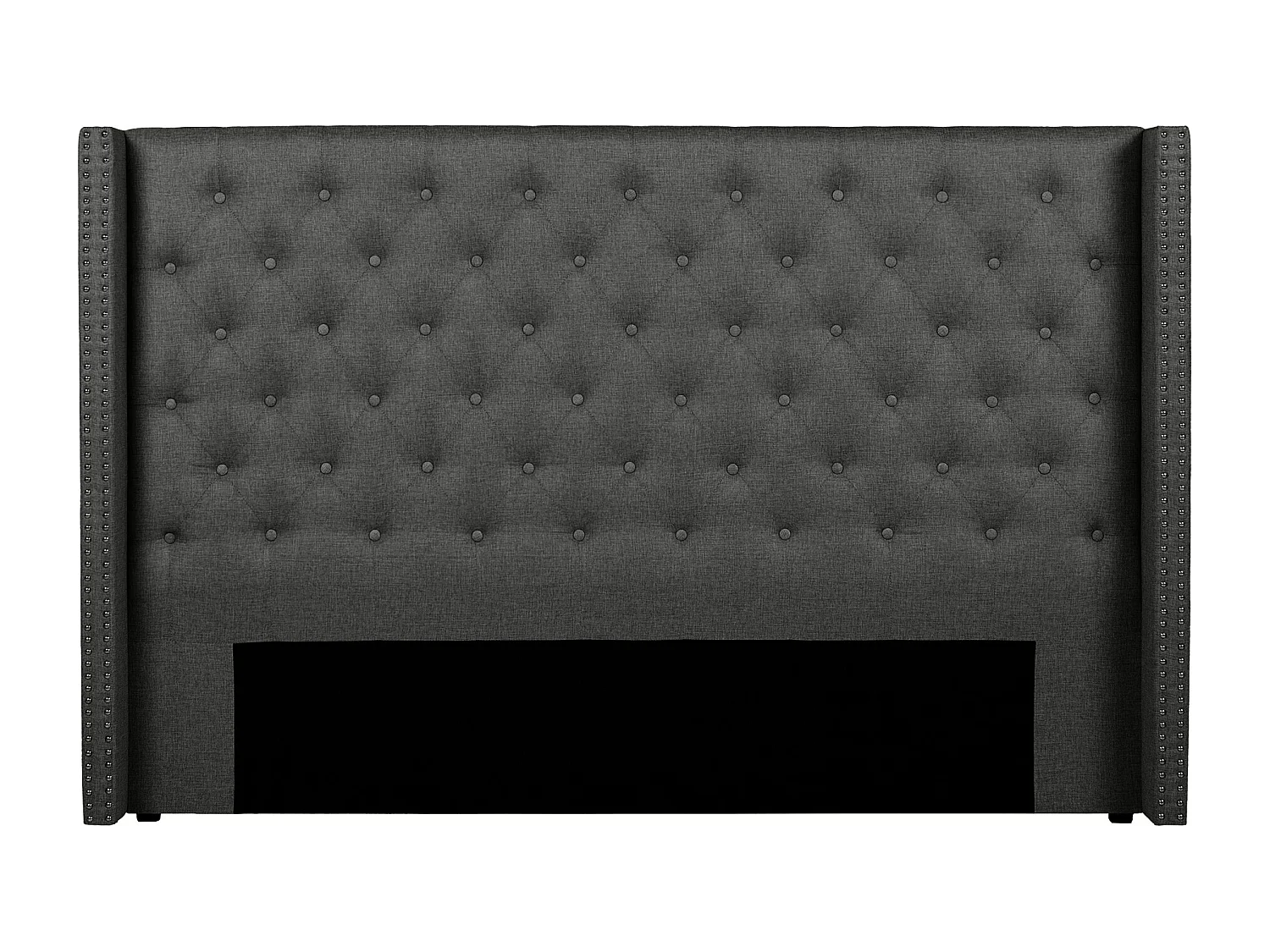 Tête de lit capitonnée - 190 cm - Tissu - Gris - MASSIMO