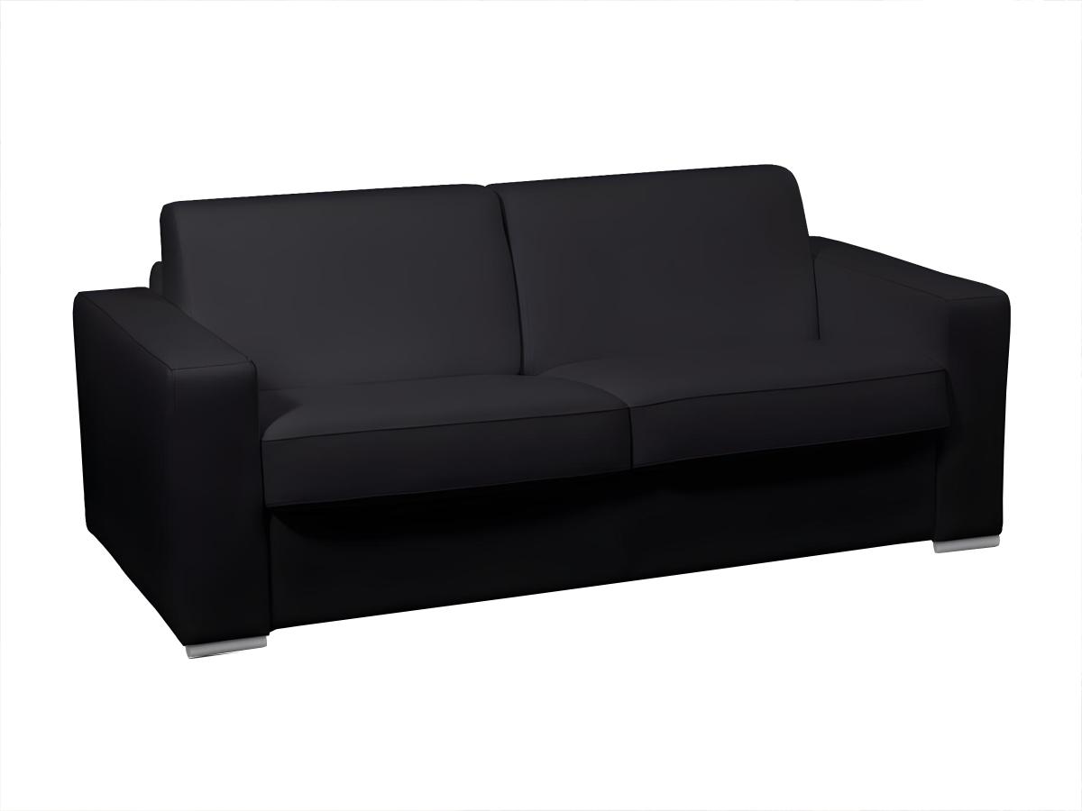 Schlafsofa mit Matratze 3-Sitzer - 100% Büffelleder - Matratze 14 cm - Schw günstig online kaufen